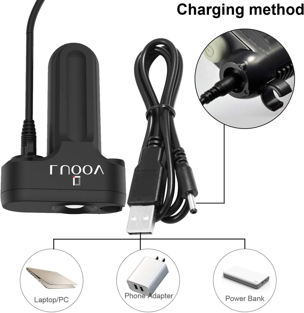 Portable Camping Shower, Compact Shower Pump with USB Rechargeable Battery, Handheld Outdoor Shower Head for Camping, Hiking, Traveling, w/3.7V Pump, 6-Ft Hose, Bidet Head (Upgraded)
