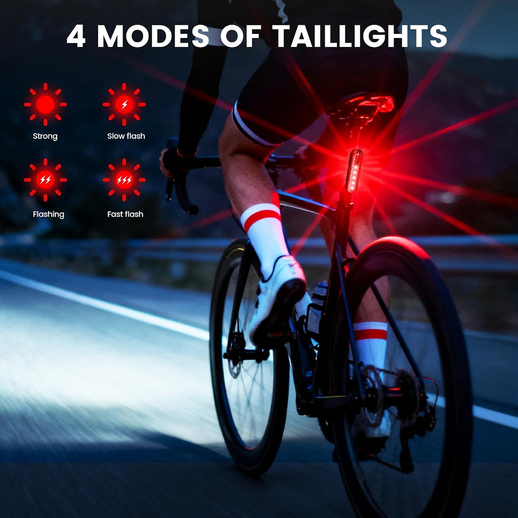 Vastfire 17 LED Bike Lights 5000 Lumen, Super Bright Bicycle Light for Night Riding, USB Rechargeable Bike Headlight and Taillight, Waterproof Wide Beam Bike Front Light with Digital Power Display