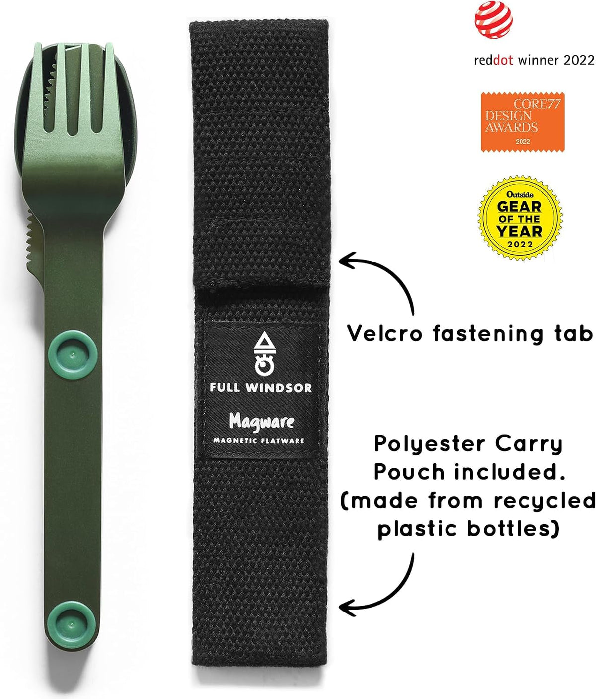 FULL WiNDSOR - MAGWARE Magnetic Travel Camping Cutlery Utensils Set