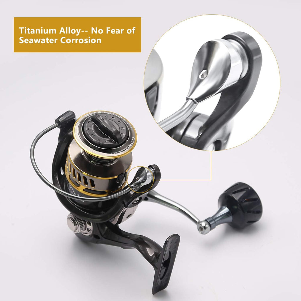 SANLIKE Spinning Reel Fishing Reel for Saltwater or Freshwater