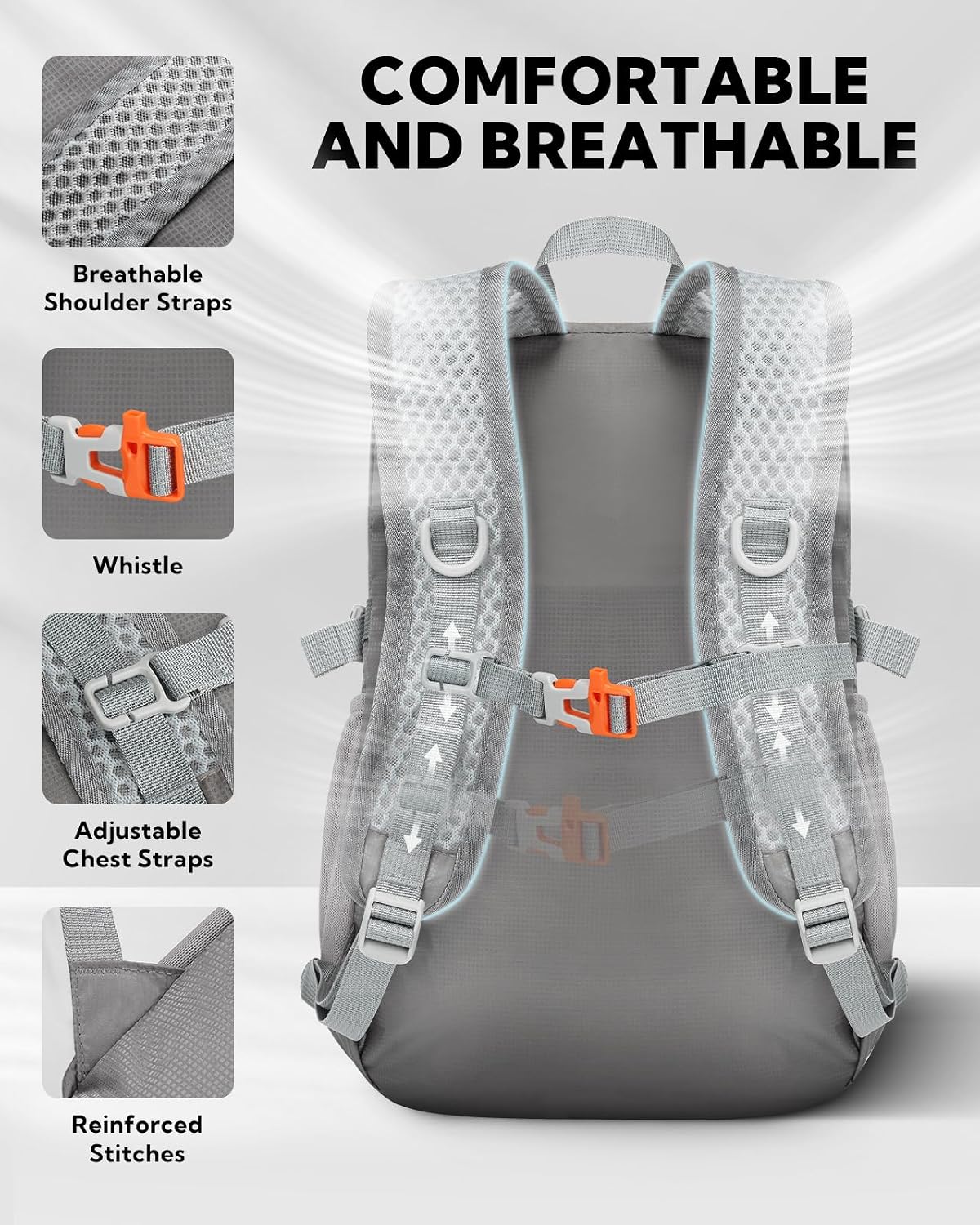 WATERFLY Small Lightweight Packable Backpack, Mini Foldable Travel Daypack