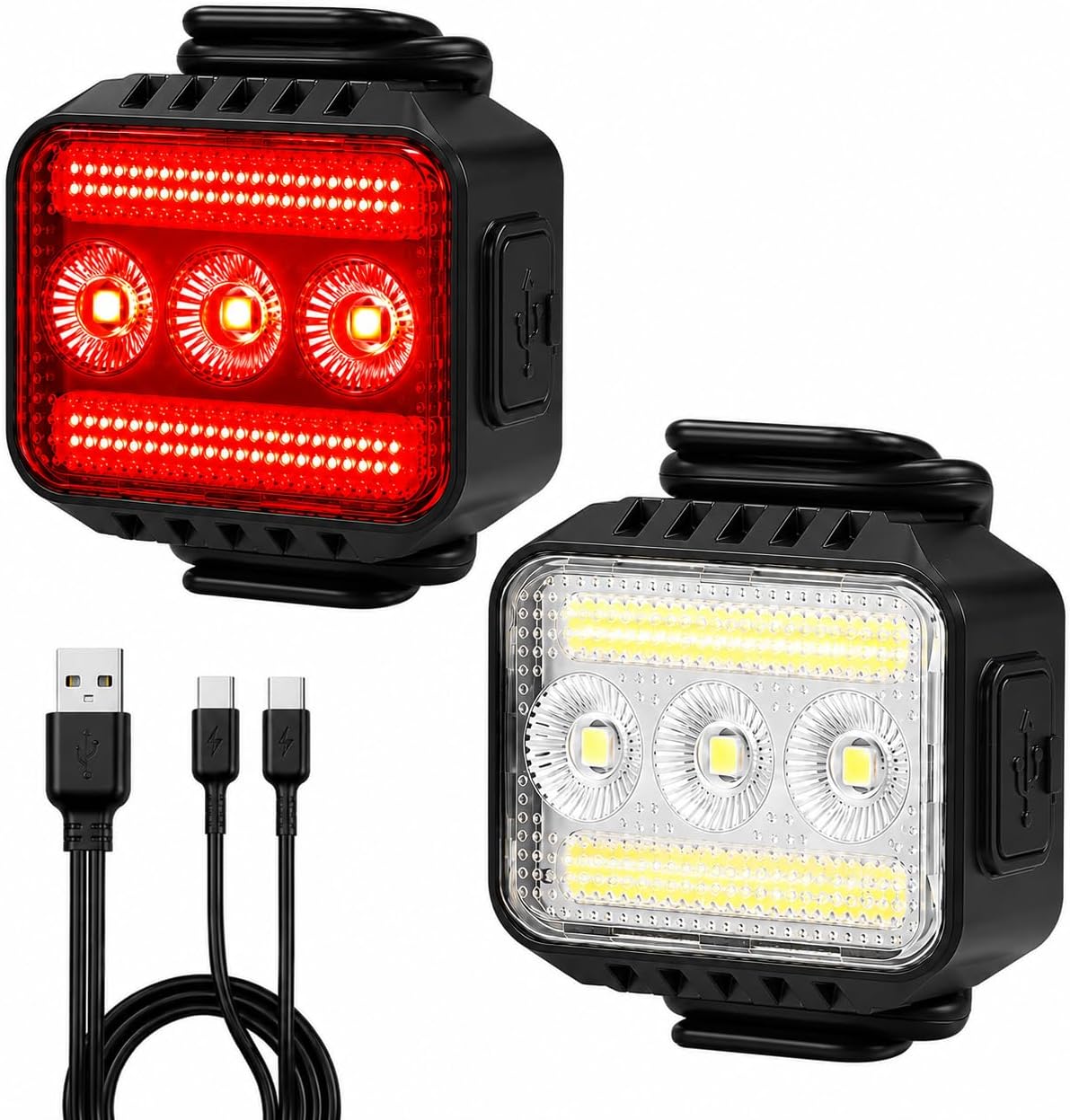 Bike Lights Front and Back Set for Night Riding,Rear Bicycle Light