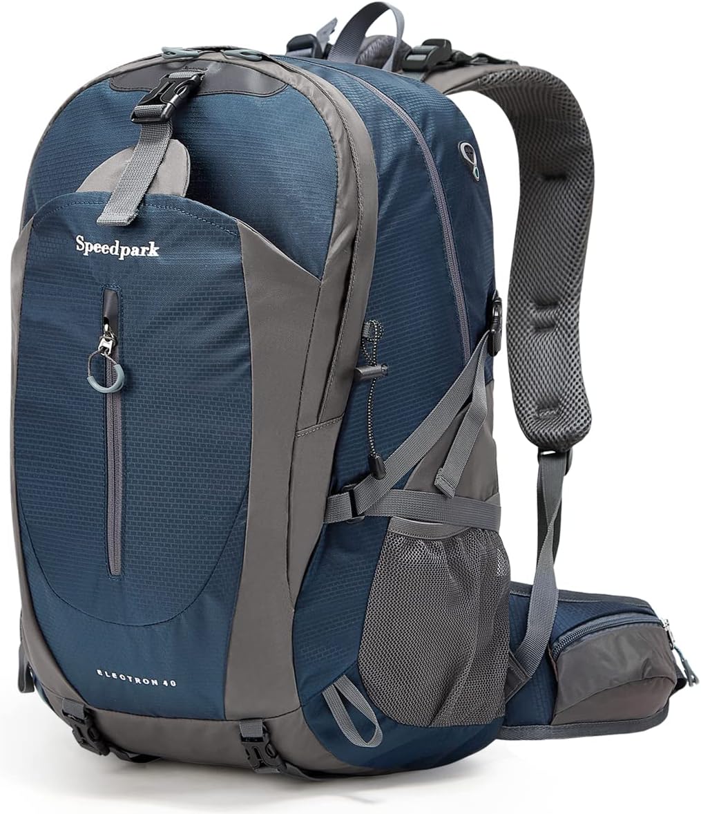 SPEEDPARK 40L Hiking Backpack, Lightweight Camping Daypack with Rain Cover