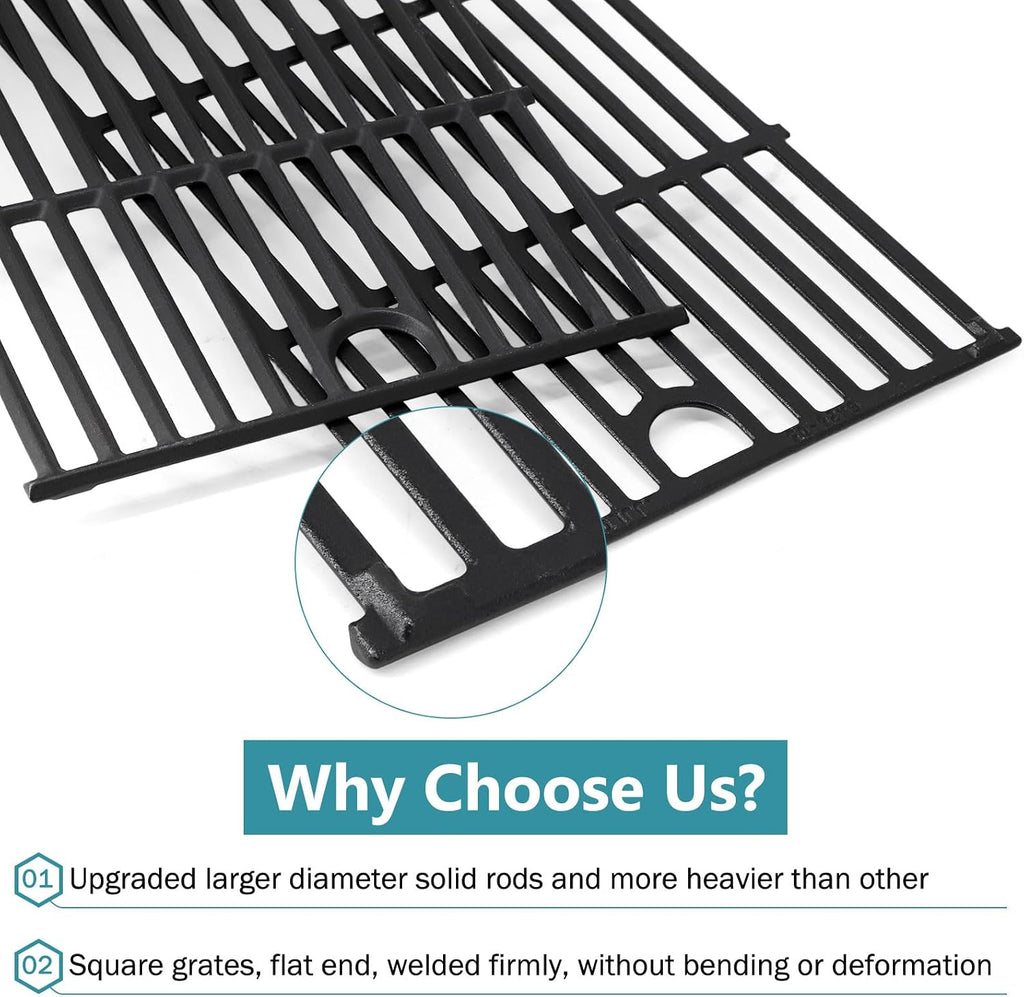 Criditpid 17 Inch Grill Grates for Charbroil Performance 6 Burner 463229021 463229521 463228622 463259223, Cooking Grates Grids for Char-Broil Grill Parts, G426-0005-W1 Char-Broil Grill Grates