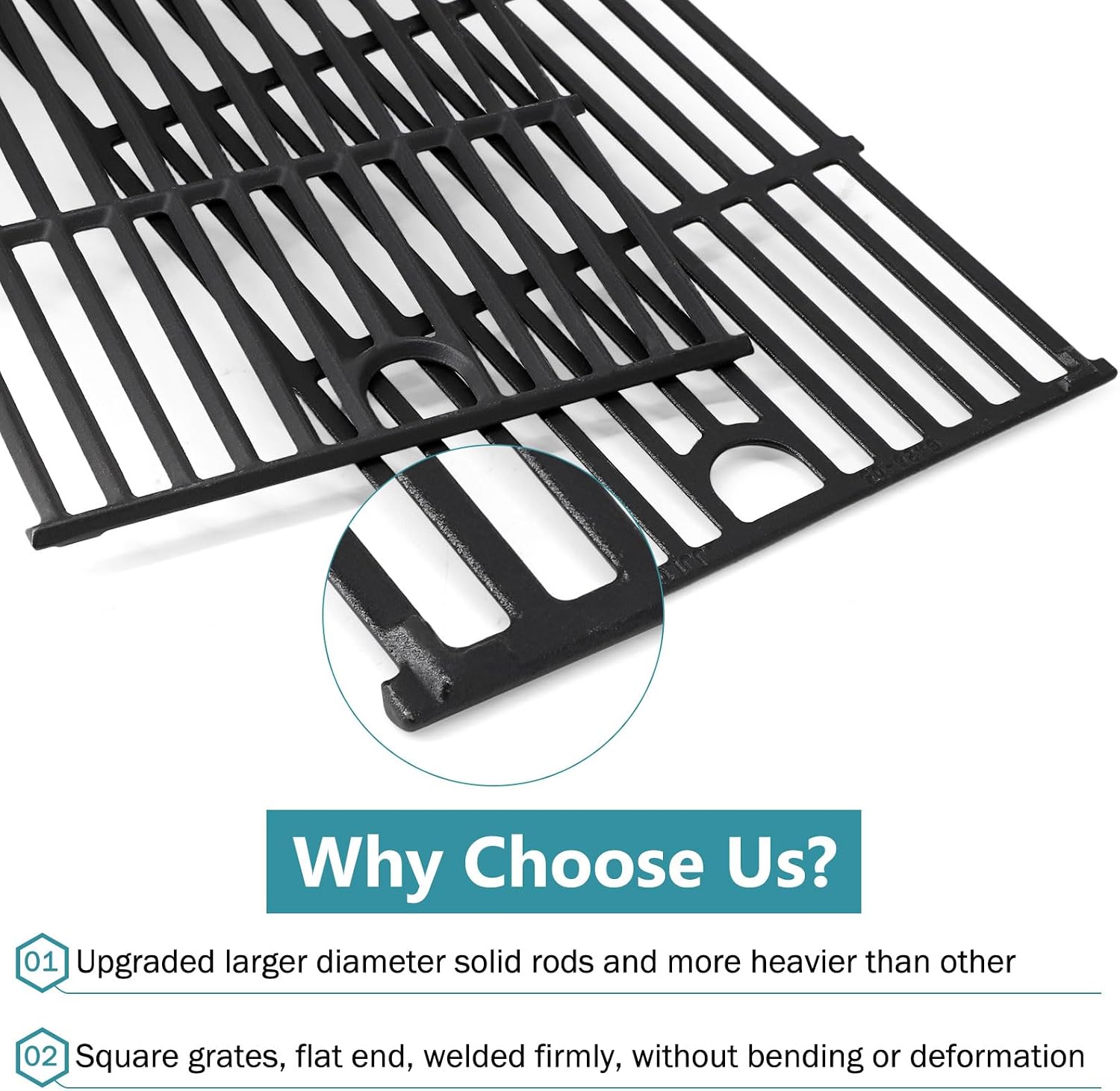 Criditpid 17 Inch Grill Grates for Charbroil Performance 6 Burner 463229021 463229521 463228622 463259223, Cooking Grates Grids for Char-Broil Grill Parts, G426-0005-W1 Char-Broil Grill Grates