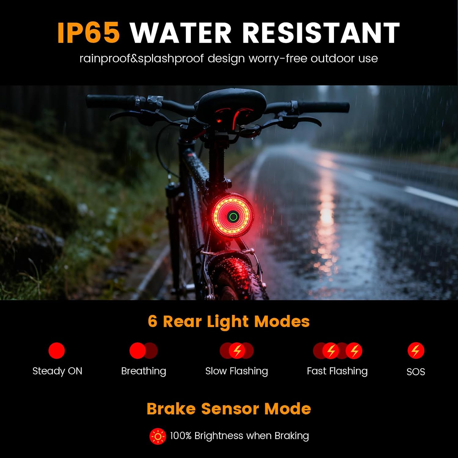 Bike Light for Night Riding, 2000LM/1000LM Bicycle Headlight & Taillight, Multiple Modes,3000mAh/2000mAh USB C Rechargeable Waterproof LED Bright Bike Headlights for Cyclists and Commuters
