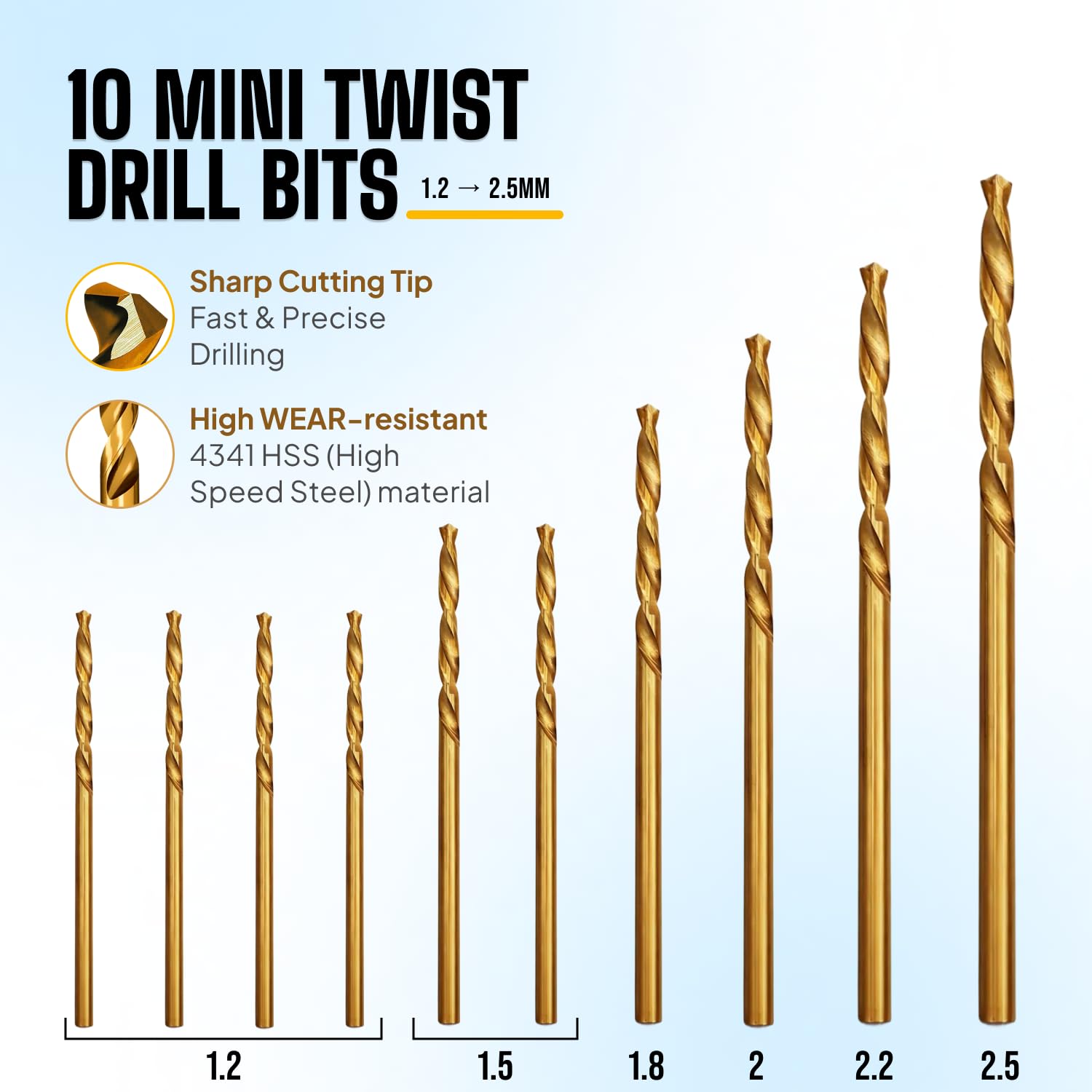 Micro Drill Bits Set with Pin Vise Hand Drill Manual, Jewelry Drill Kit