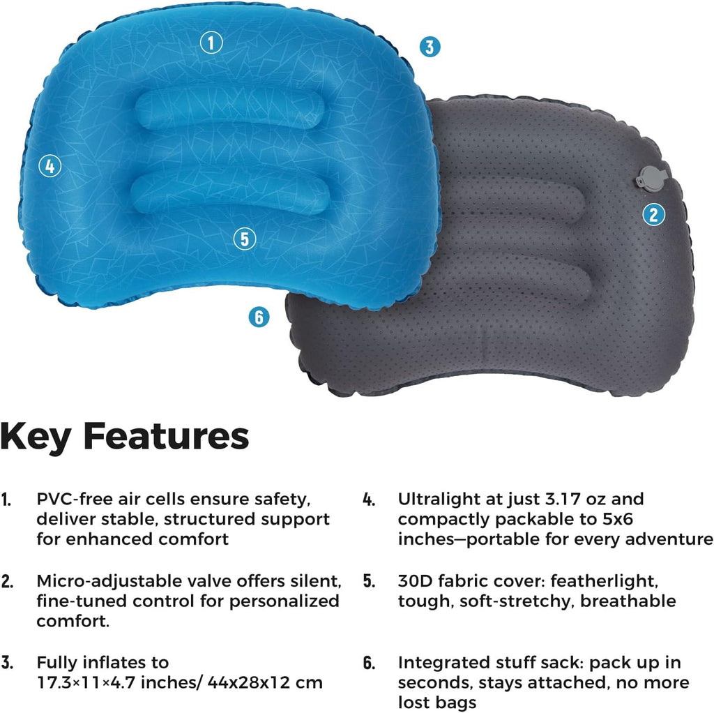 ATEPA Inflatable Pillow for Camping, 90 g Ultralight