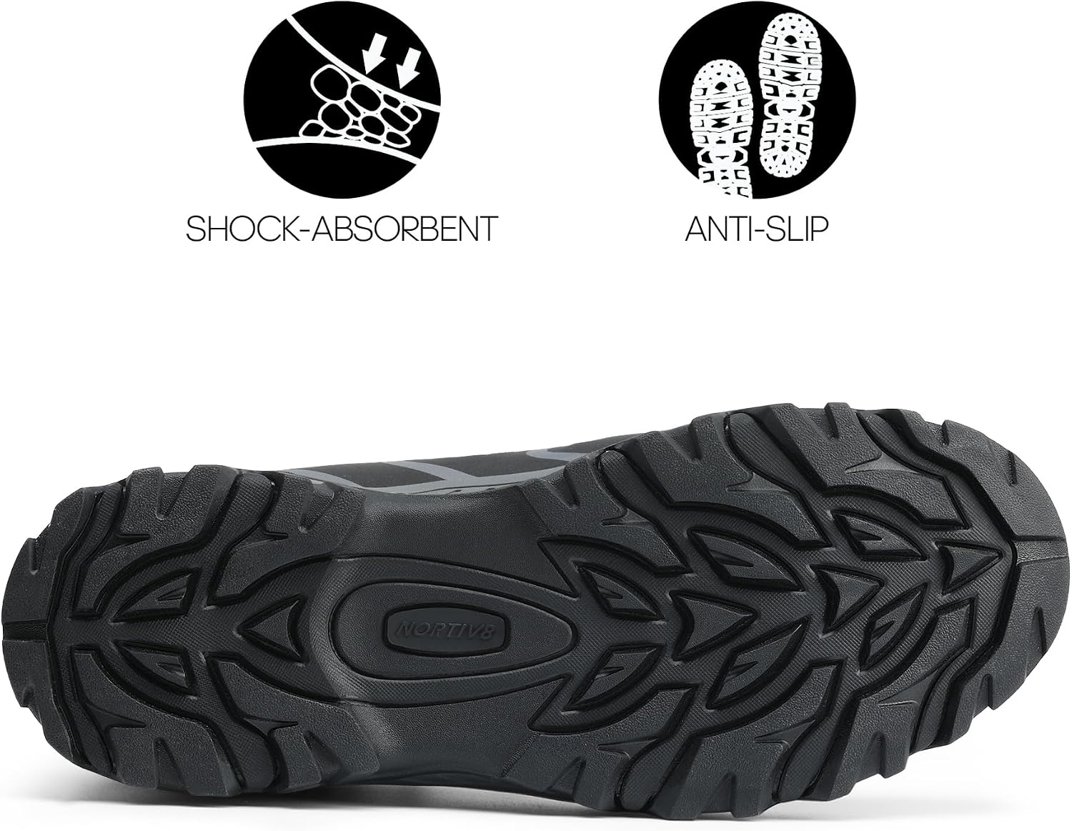 NORTIV 8 Men's Low Top Waterproof Hiking Shoes | Rubber Toe Cap, Slip-Resistant Outsole and Cushioned Comfort Provide Support for Hiking, Trekking and Outdoor Adventures