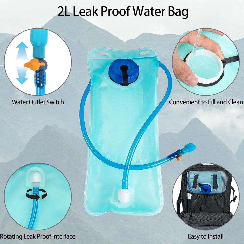 WOLT Hydration Backpack 18L Hiking Water Backpack with 2L Water Bladder for Men Women, Hydration Pack for Running Cycling Biking and Climbing