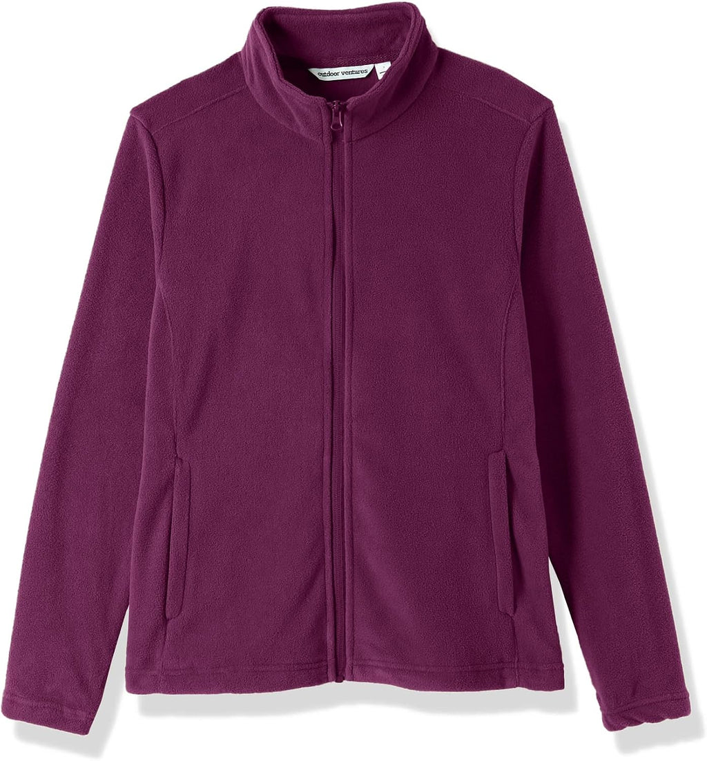 Outdoor Ventures Women's Lightweight Warm Polar Fleece Jacket Zip Up