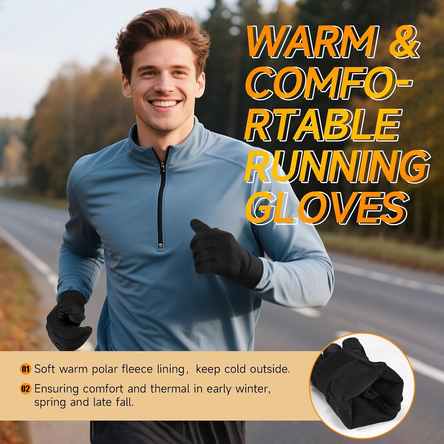OZERO Winter Gloves for Men Women - Touchscreen