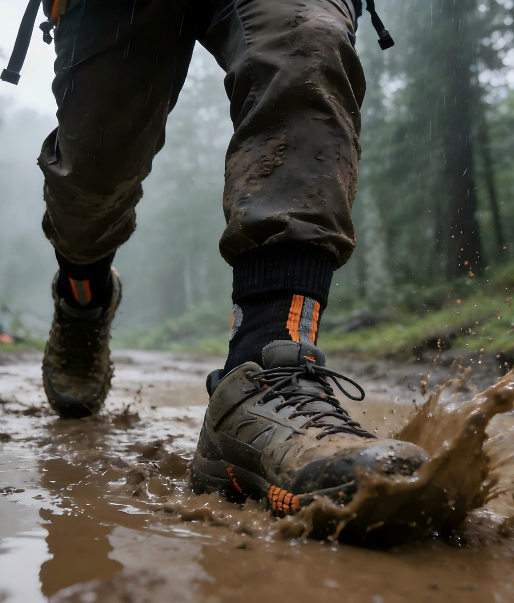 RANDY SUN Waterproof Socks, Unisex Hiking Wading Trail Running Kayaking Crew Socks