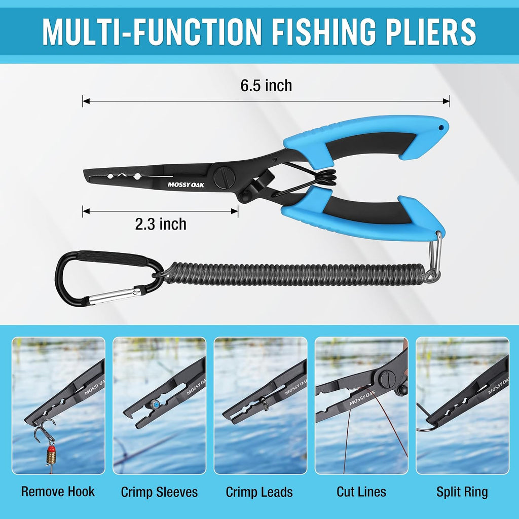 Mossy Oak Fishing Tools Kit – Fishing Plier and Fish Lip Gripper Set