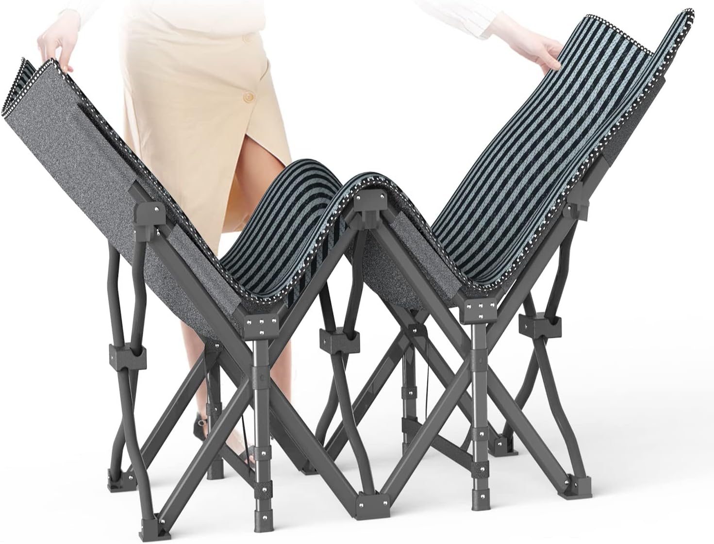 ATORPOK Camping Cot for Adults with Cushion, Tent Folding Cot for Sleeping