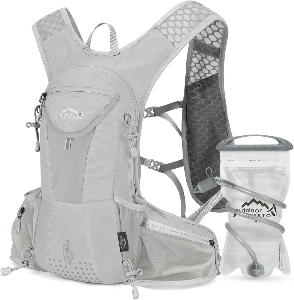 IX INOXTO Hydration Pack Backpack, Lightweight Water Backpack with 2L Hydration Bladder Daypack for Men Women,Running Hydration Vest for Trail Running Hiking Cycling Race Climbing