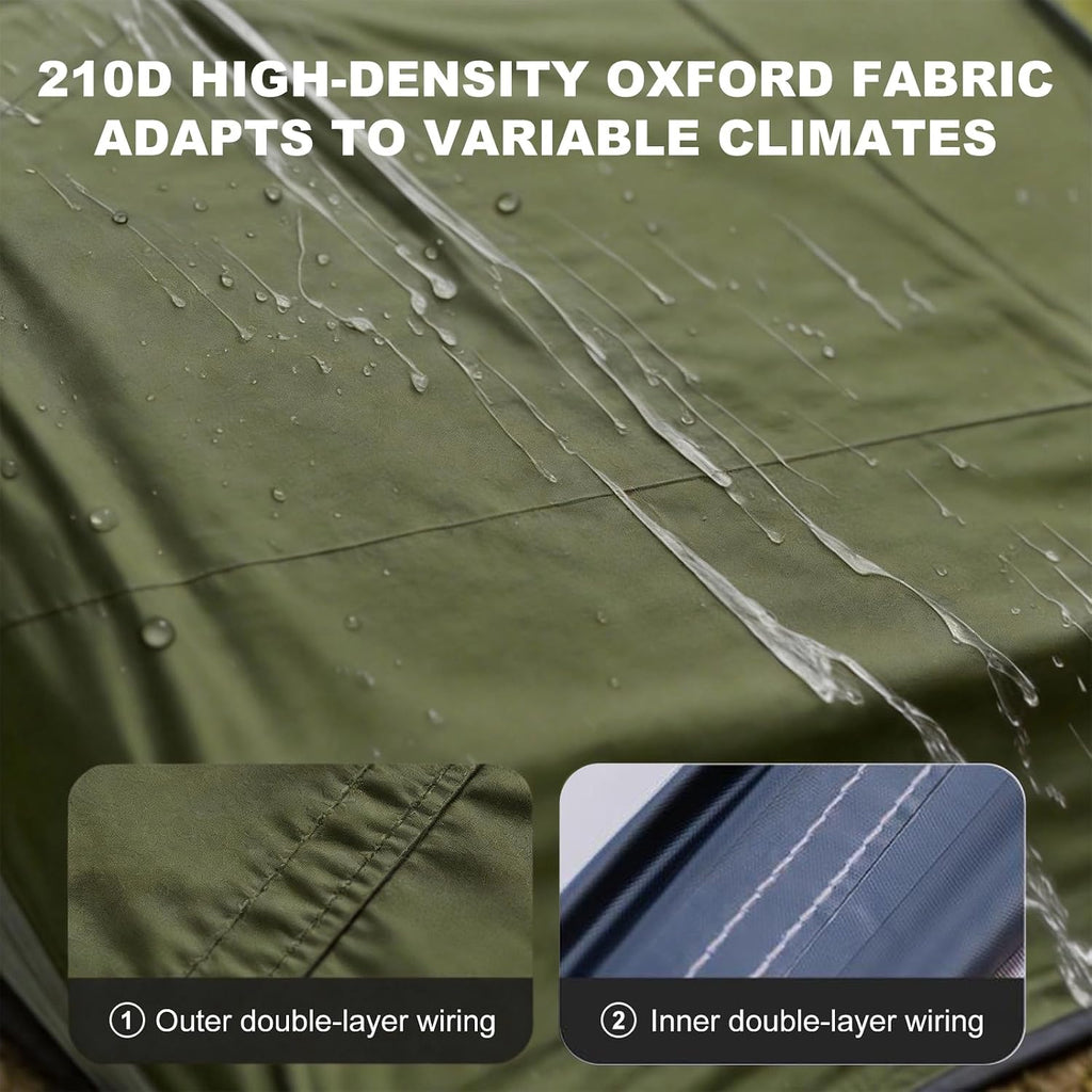10‘ x 13’ Camping Tarp for 4/6/8 People, 4 Season UV Protection,PU 3000mm Waterproof, Multi-Functional Ultralight Shelter Awning Sunshade, Portable for Camping, Hiking, Backpacking Traveling.