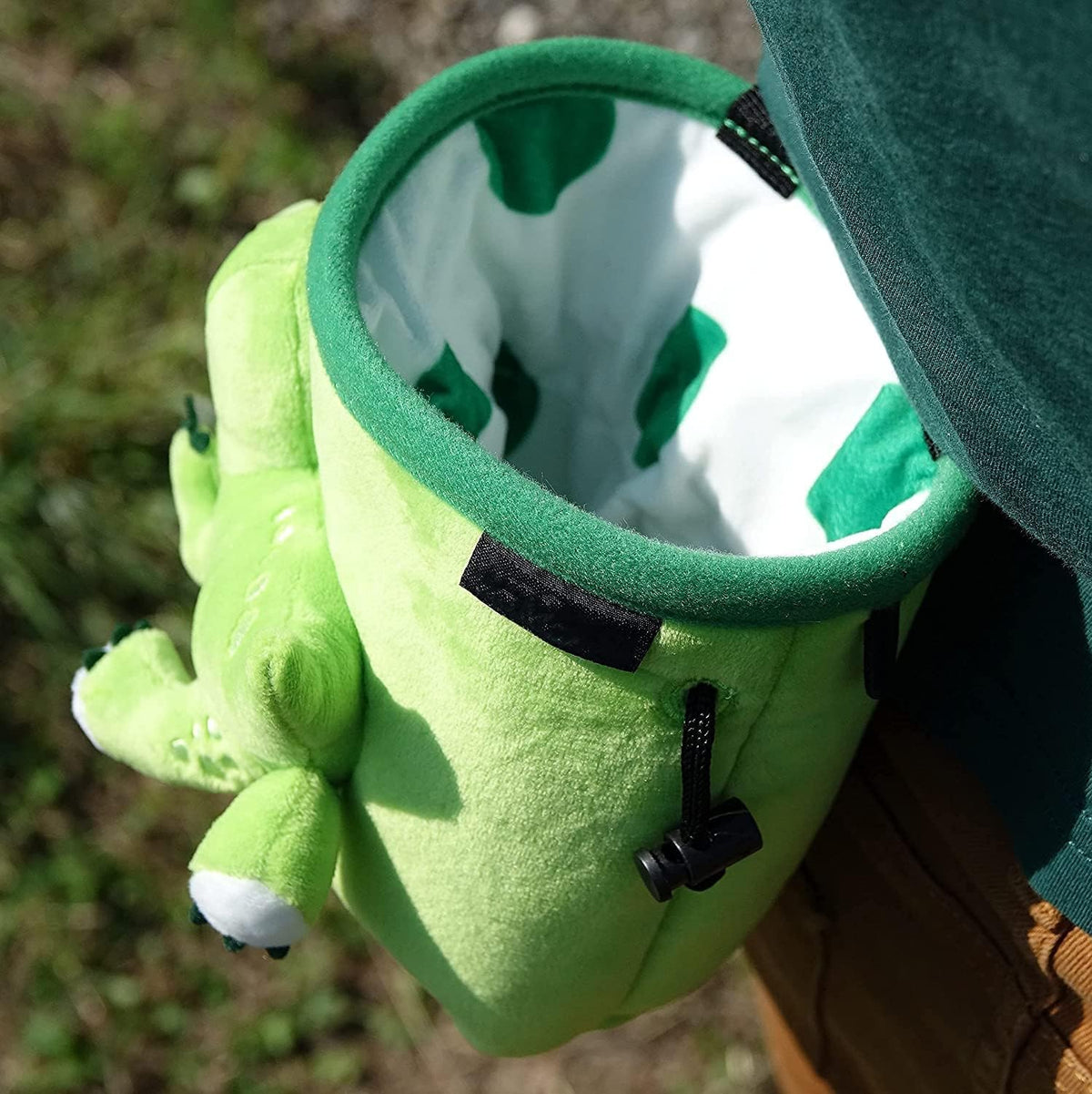 T-Rex Dinosaur Rock Climbing Chalk Bag - Cute Novelty Design for Climbers