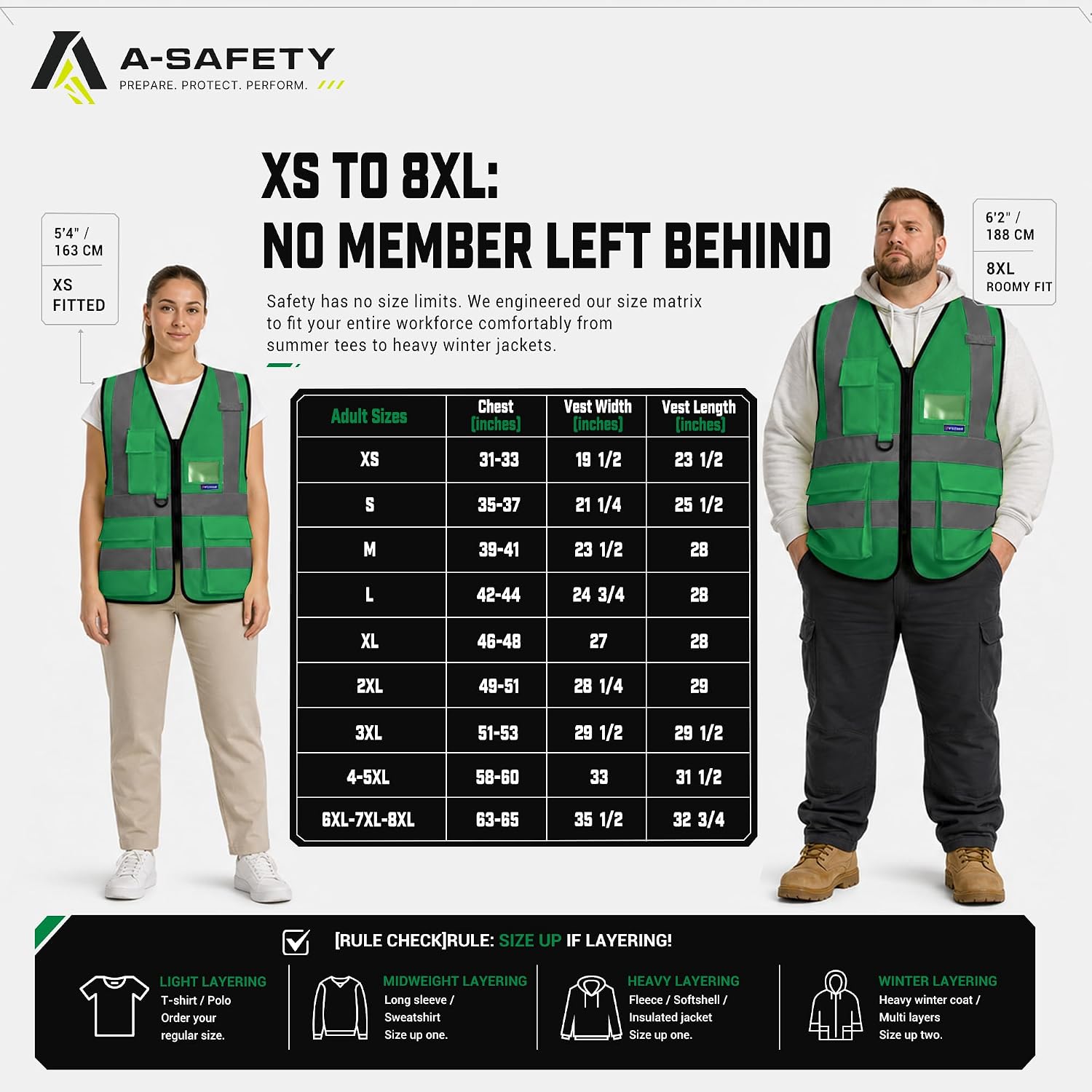 A-SAFETY High Visibility Reflective Safety Vest Customize Logo (XS-8XL)