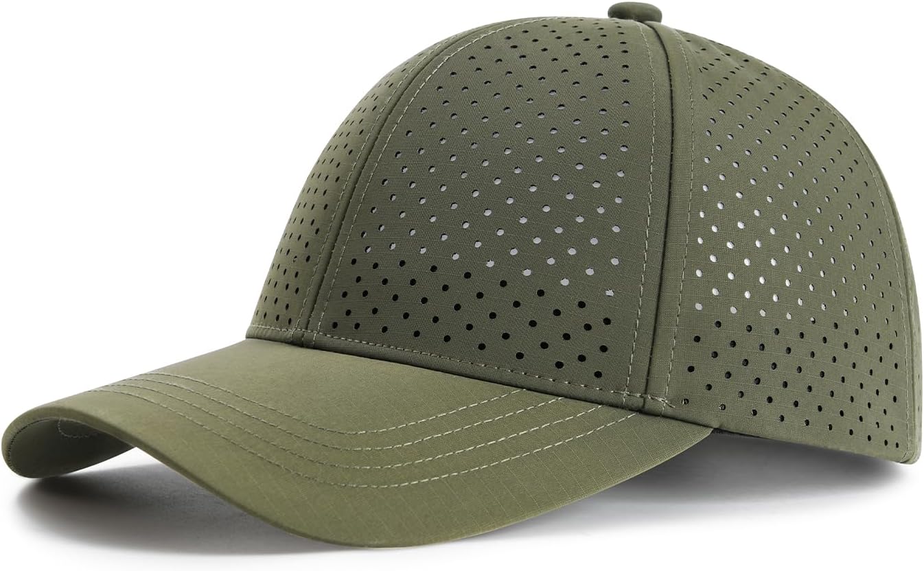 FEINION Men Laser Mesh Breathable Snapback Baseball Cap