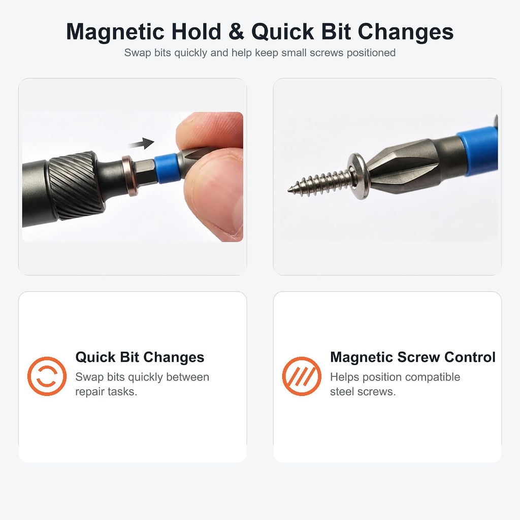 42 in 1 Magnetic Ratchet Screwdriver Set with Detachable T-Handle