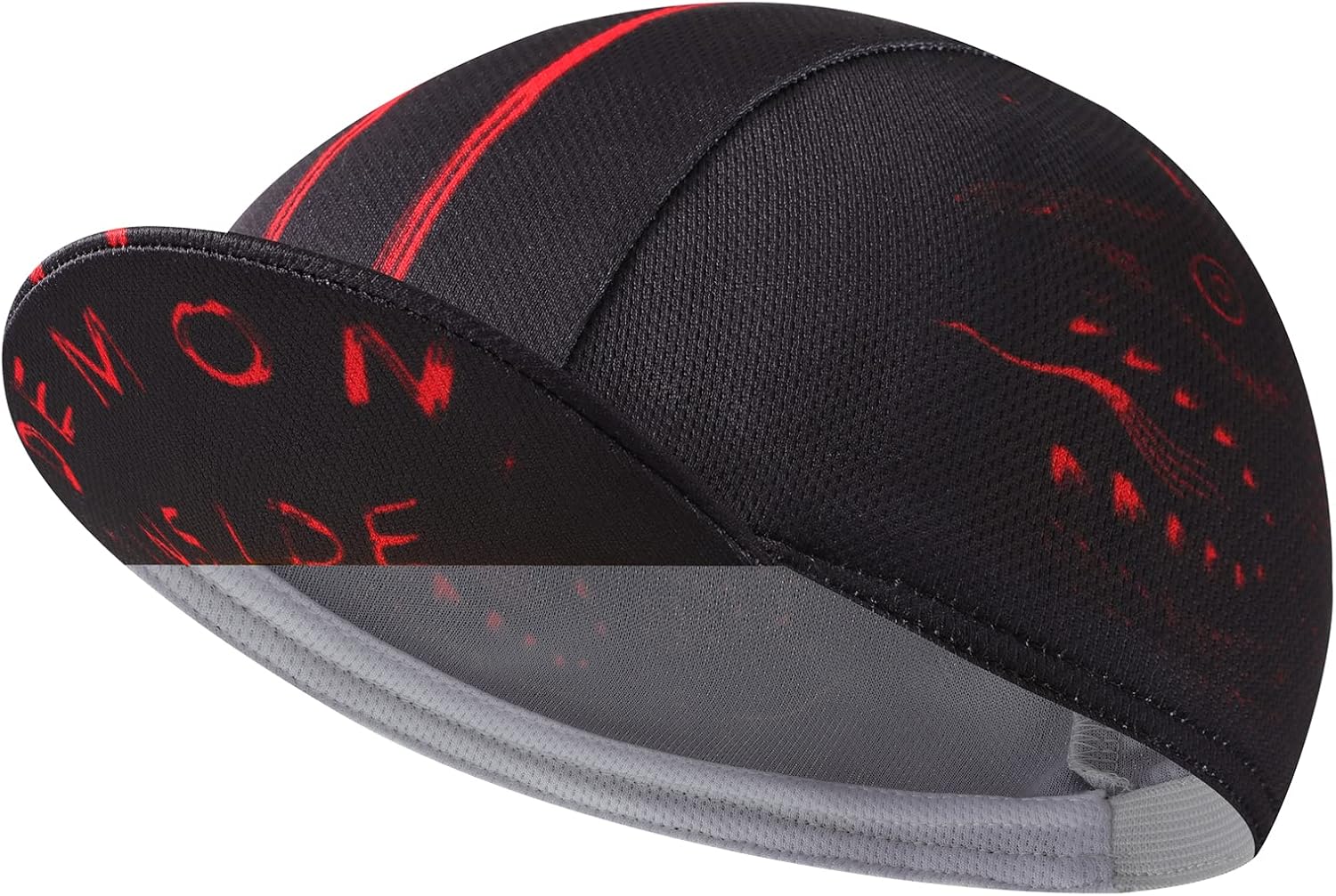 Black Cycling Cap - Polyester Funny Cycling Hat-Under Helmet - Cycling Helmet Liner Breathable&Sweat Uptake