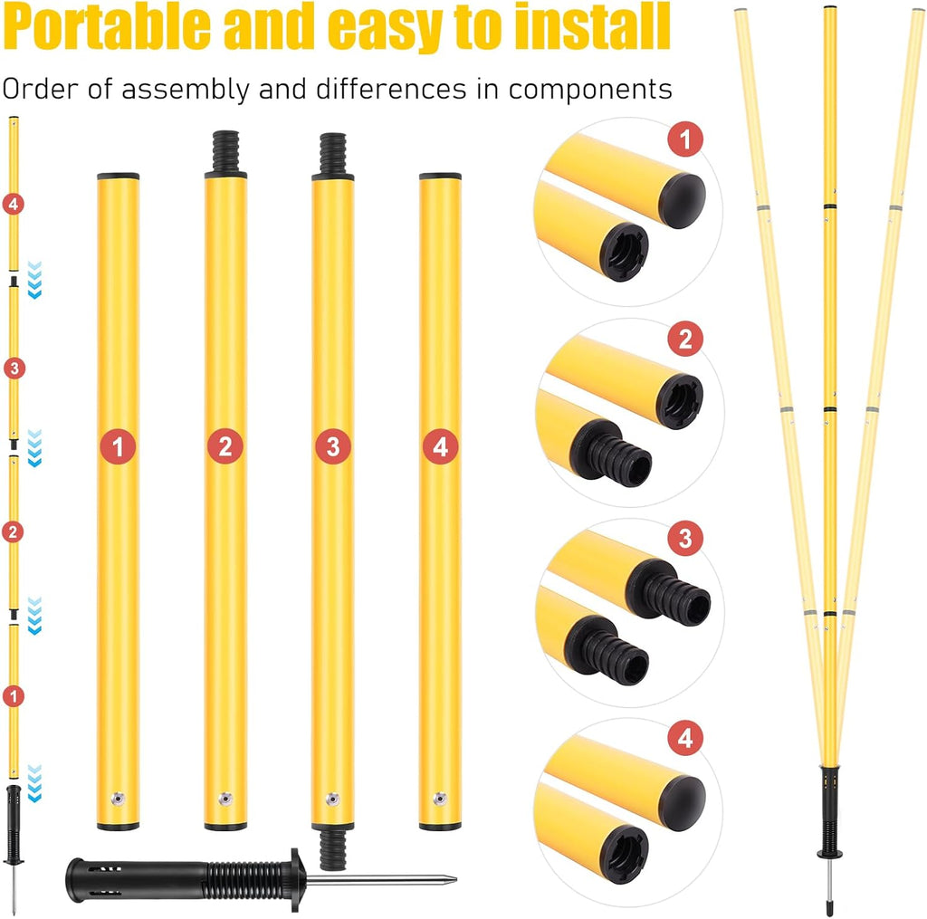Soccer Training Equipment,Agility Speed Training Set, 20ft Agility Ladder