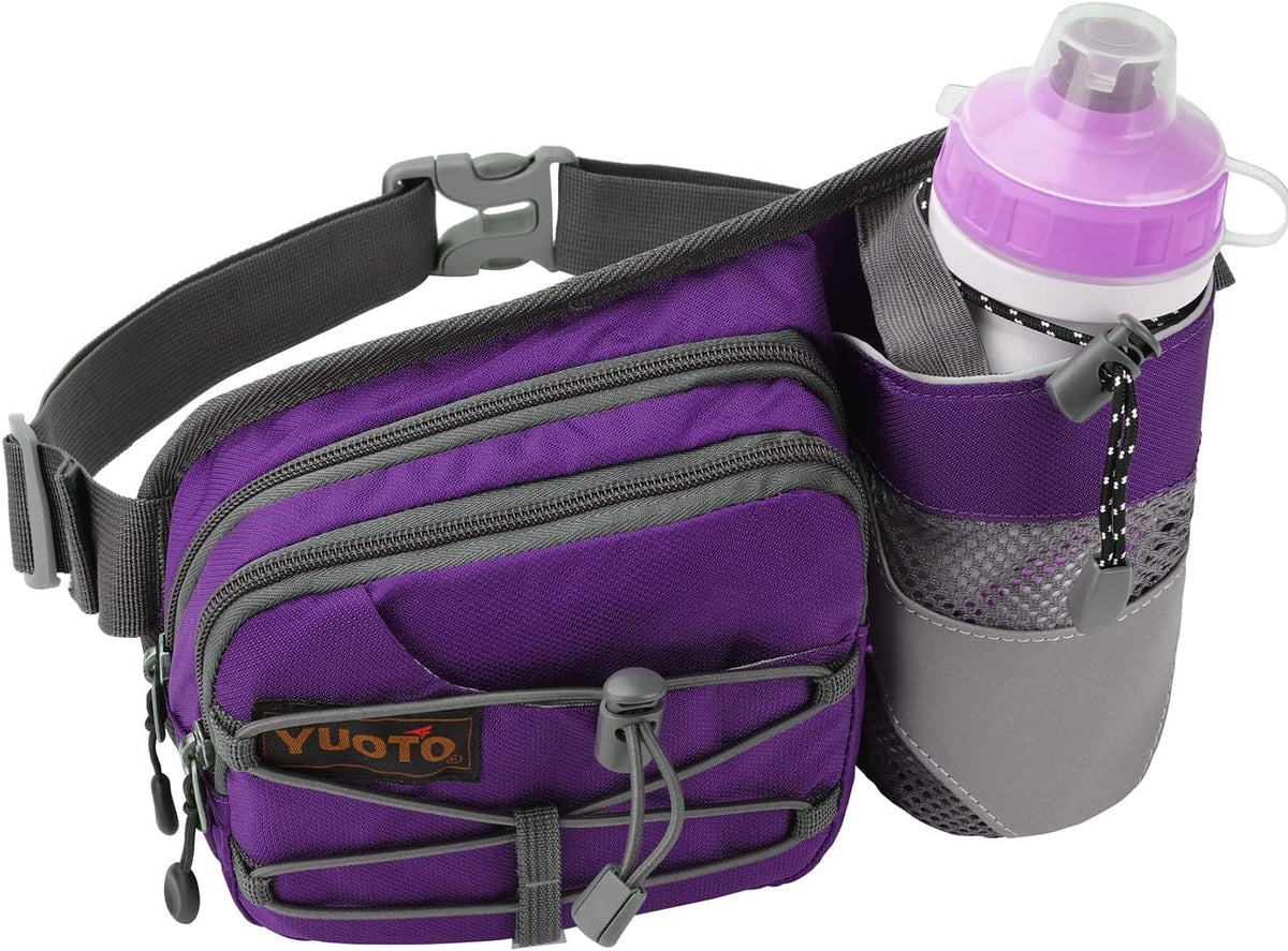 Waist Pack with Water Bottle Holder for Running Walking Hiking Fanny Pack