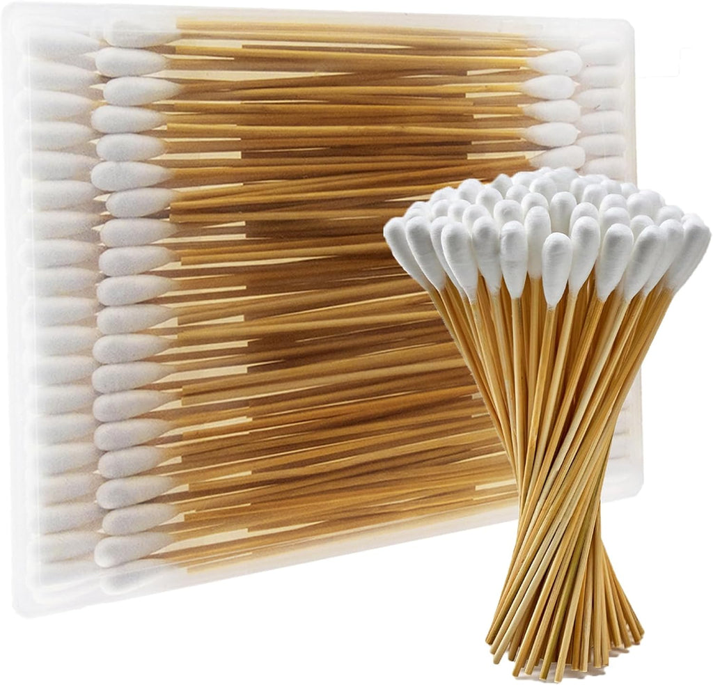200PCS Large Cotton Swabs in Storage Box, 6 Inch Dog Ear Swabs
