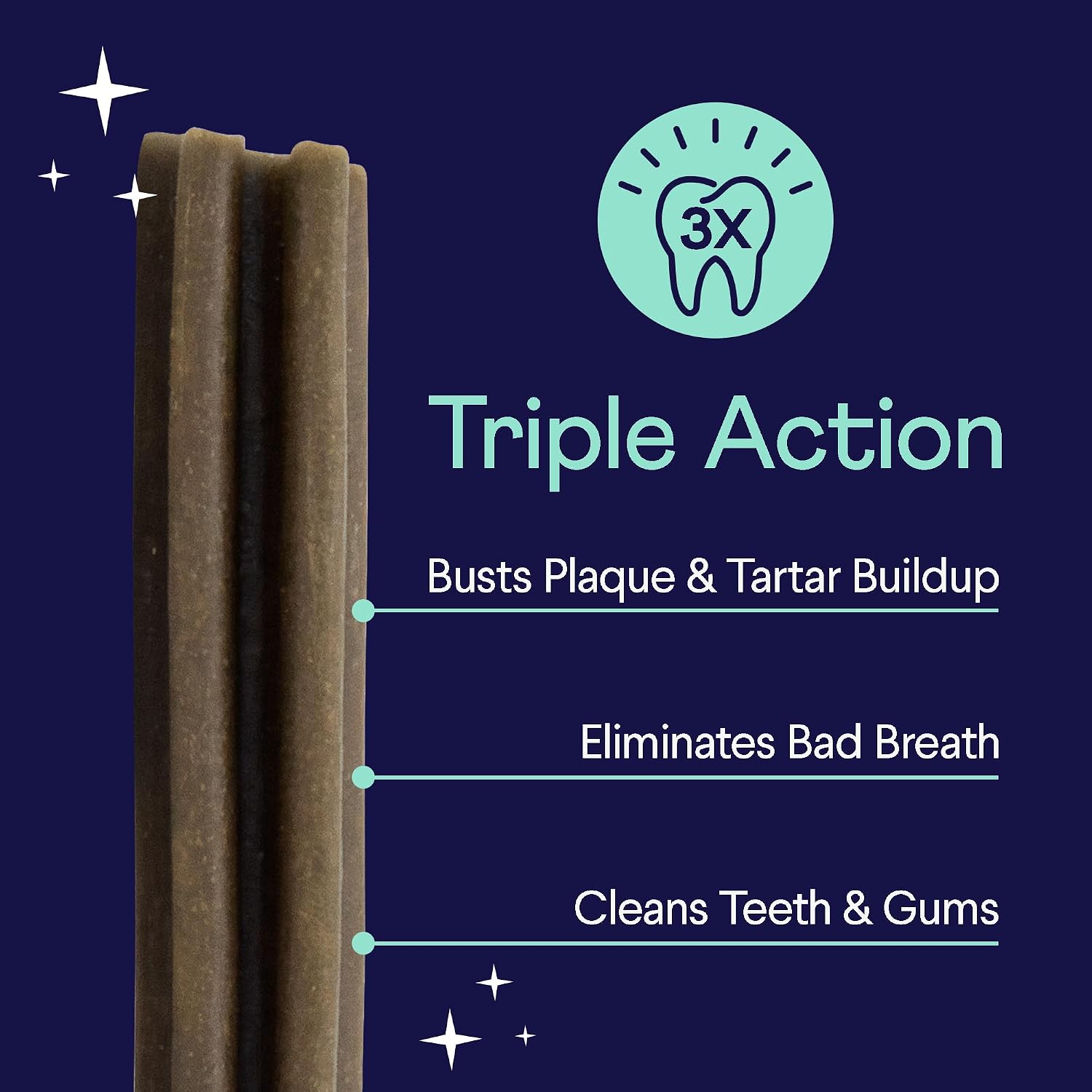 Finn Plaque Patrol Dental Chews - Fights Tartar & Bad Breath - Small Dogs
