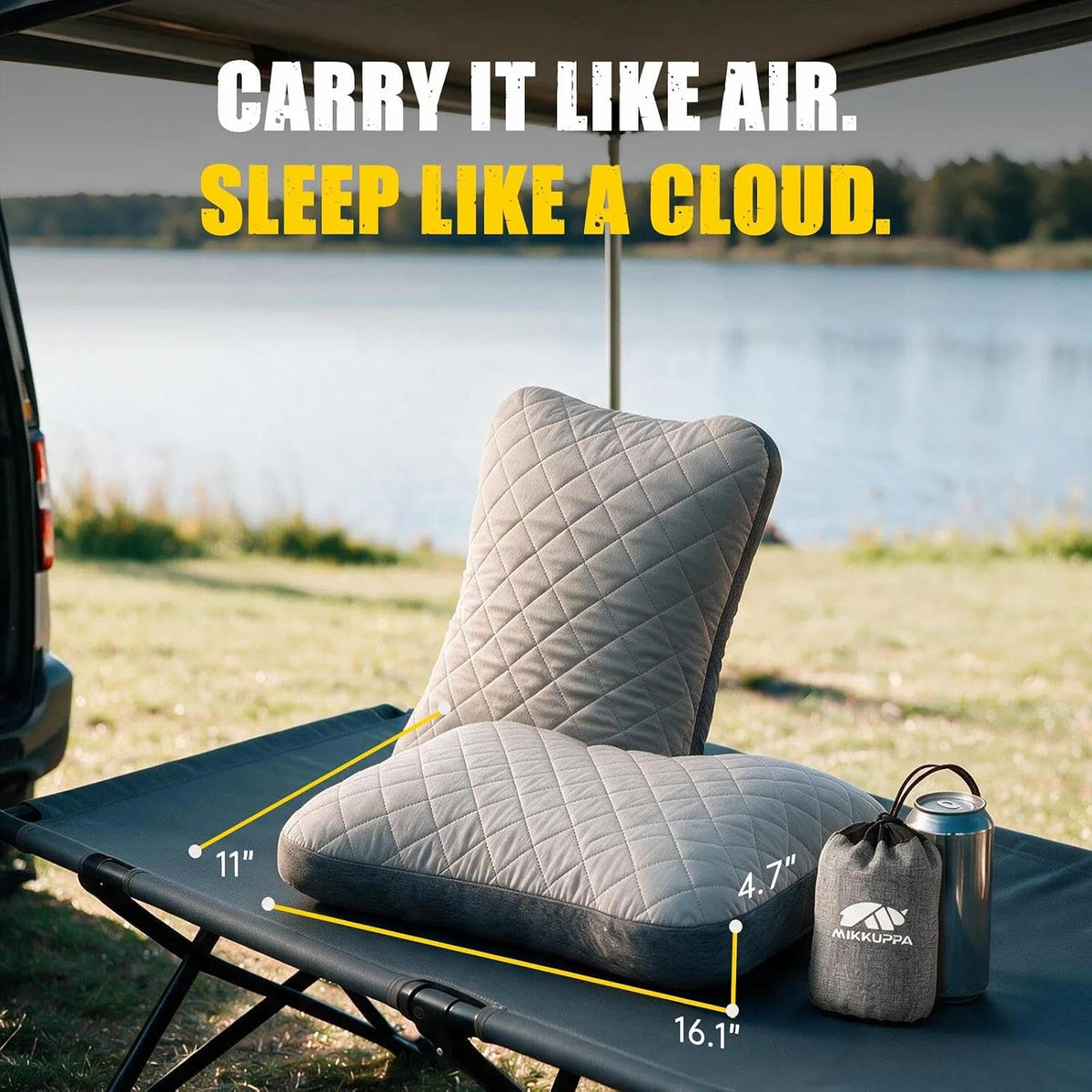 MIKKUPPA Inflatable Camping Pillow - Ultralight Blow Up Travel Pillow