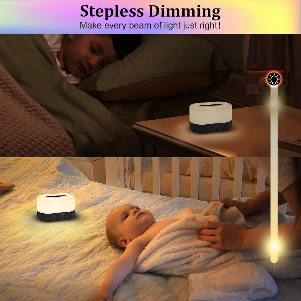 TRELC Portable Night Light Cordless Rechargeable, Innovative Magnetic Split Night Lamp & 6000mA Power Bank 2-in-1, Christmas Atmosphere Light, 11 Colors Mini Mood Lights for Bedroom, Bar, Party