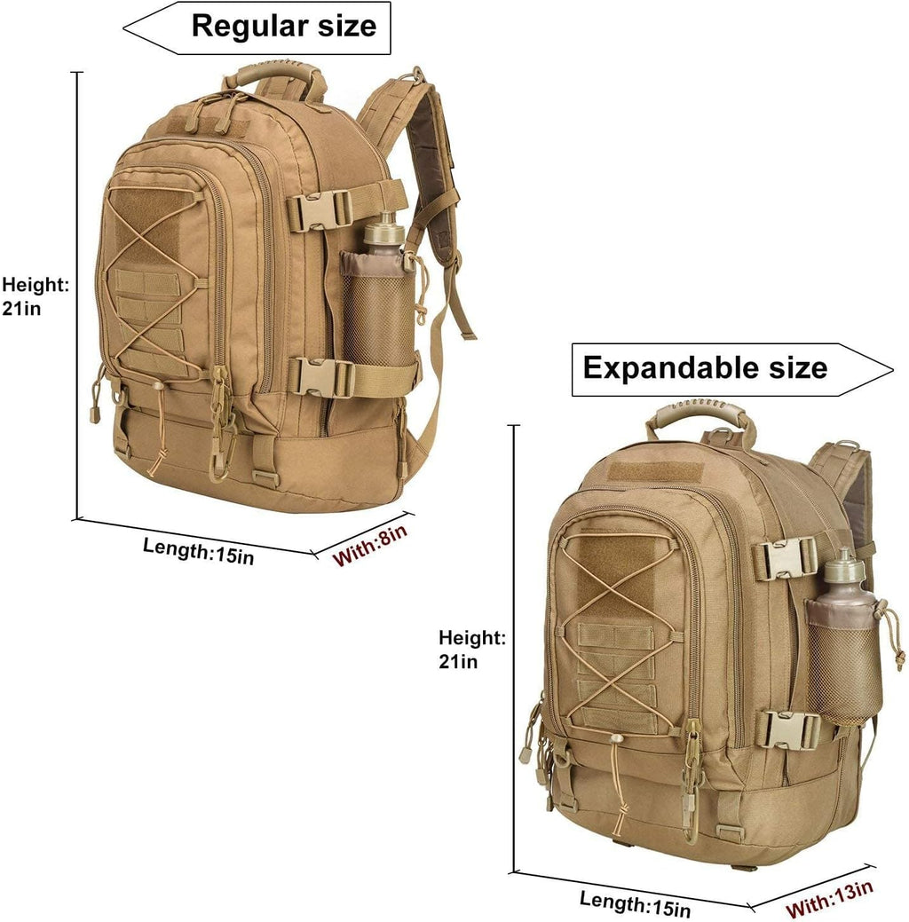 Miramrax Tactical Backpack Military Army Daypack - Assault Pack for Men Molle Backpacks Bug Out Bag 3 Day Pack for Hiking Camping Travel Hunting Rucksack Trekking Coyote