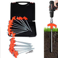 20 Pack 8 Inch Hex Head Screw in Tent Stakes for Drilling, Orange
