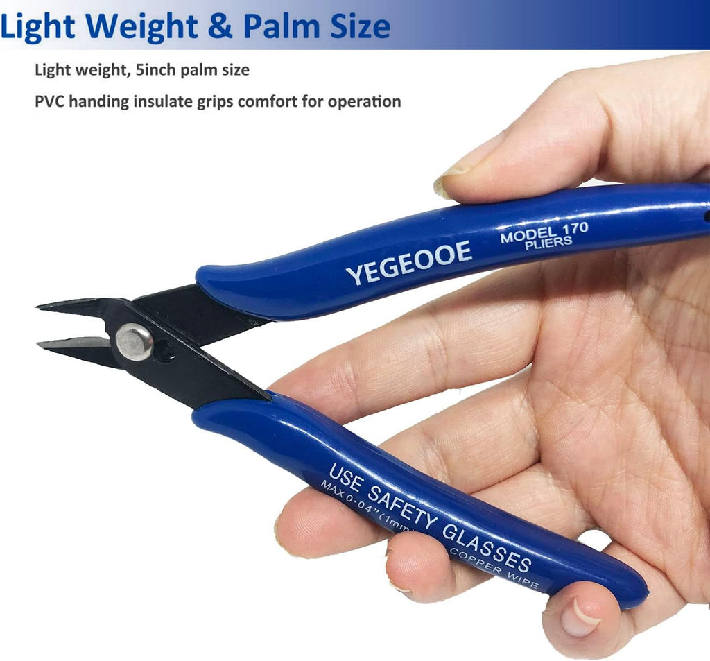 Small Wire Cutters, 10PACK Precision Diagonal Cutting Pliers Side Cutter, Nippers, Micro Flush Cutters, Shear Cutters, Wire Snips