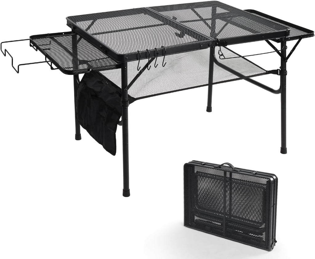 E EASTSTORM 2 Ft Folding Grill Camping Table with Mesh Bag,Small