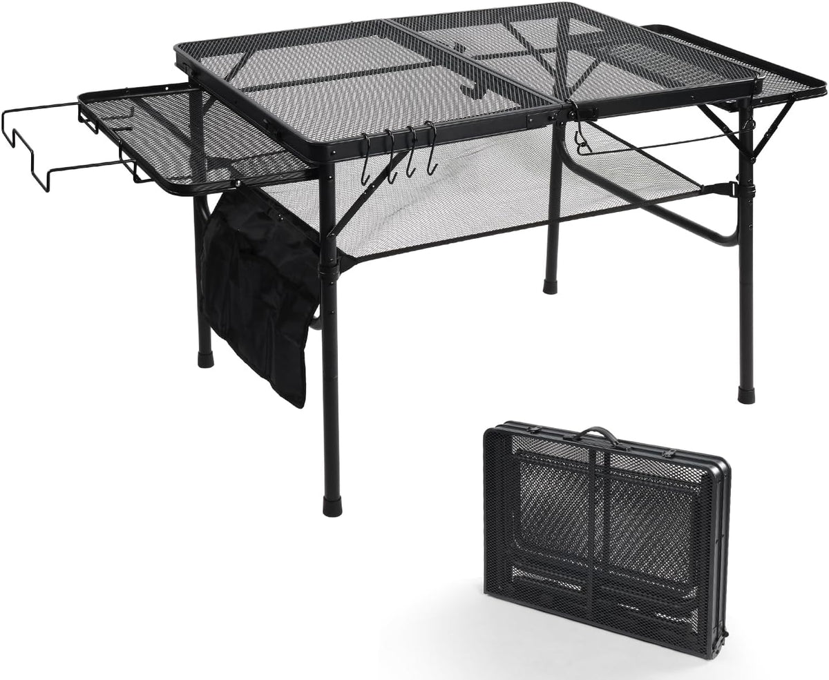 E EASTSTORM 2 Ft Folding Grill Camping Table with Mesh Bag,Small