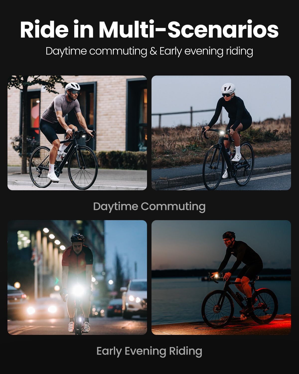 Magicshine Hori 900 Compatible with Garmin/Wahoo Bike Computer Dual Mounted Bike Light 900 Lumens Super Bright Independent DRL Fast USB-C Charging IPX6 Waterproof Rating Bicycle Headlight