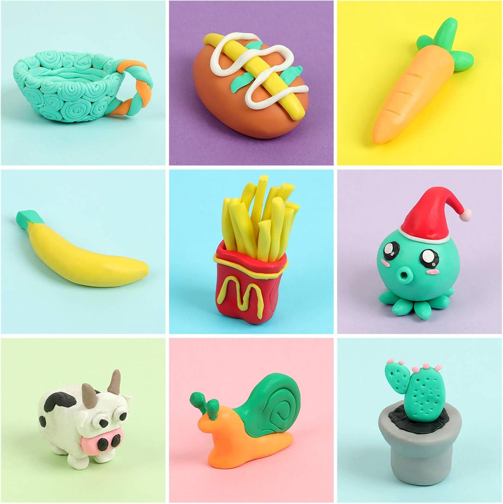 Aestd-ST Polymer Clay Kit 50 Colors, Oven Bake Modeling Clay for Kids