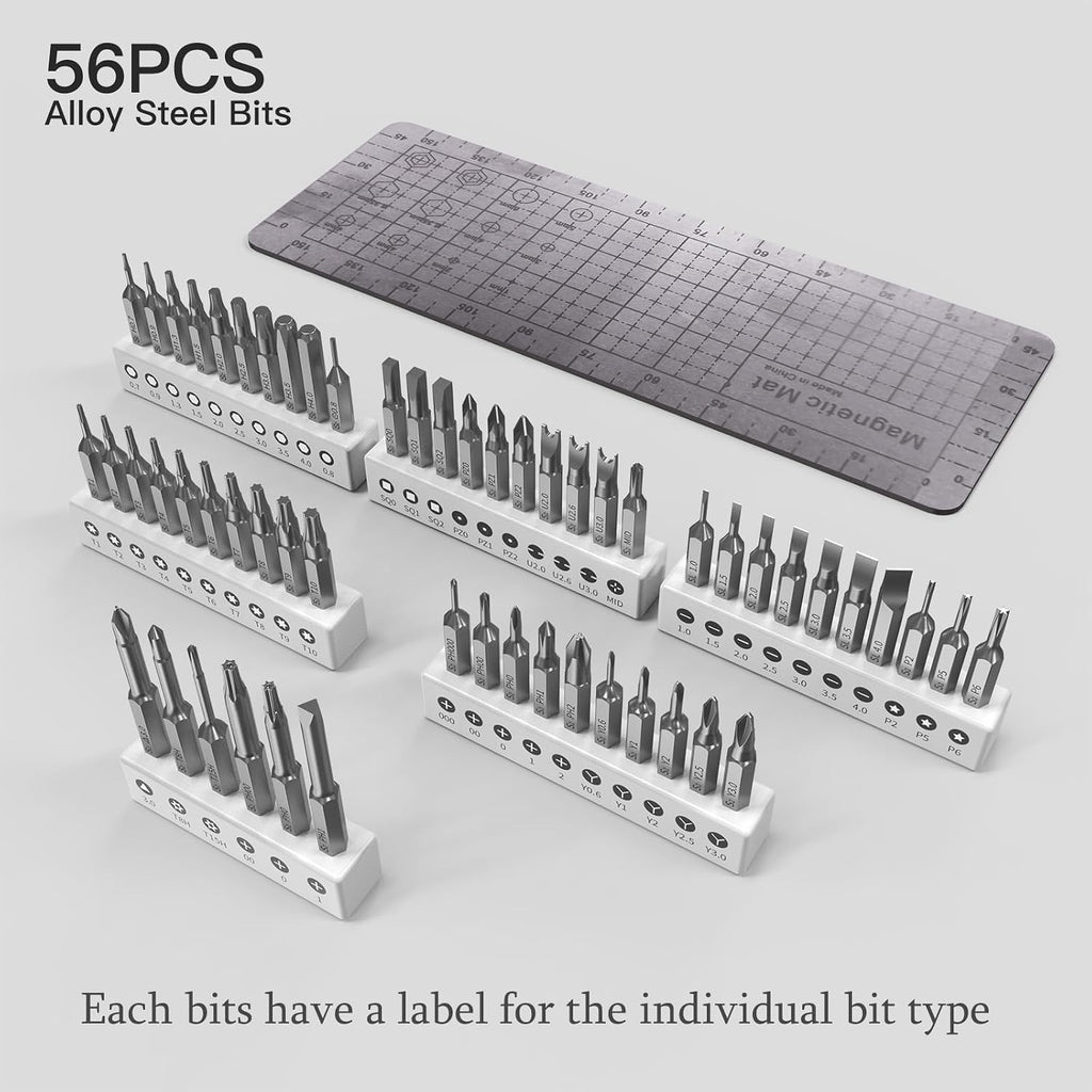 Mini Electric Screwdriver Set,66 in 1 Small Electric Screw Driver Kit with Magnetic Bits,Precision Electric Screwdrivers, Precision Cordless Repair Tool for Phone, Camera, Laptop, Watch