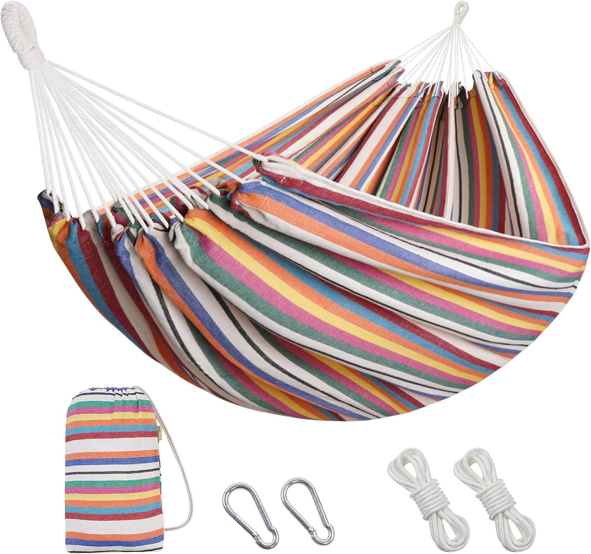 INNO STAGE Extra Large Double Hammock with Tree Straps, Mixcolor