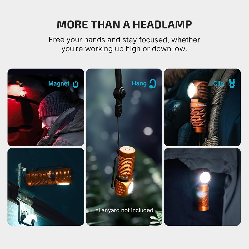 OLIGHT Perun 3 Mini Rechargeable Headlamp, Waterproof, 1250 Lumens, Orange