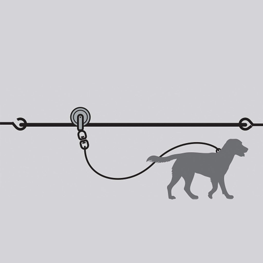 Four Paws Heavy Weight Trolley Exerciser Silver 100 Feet