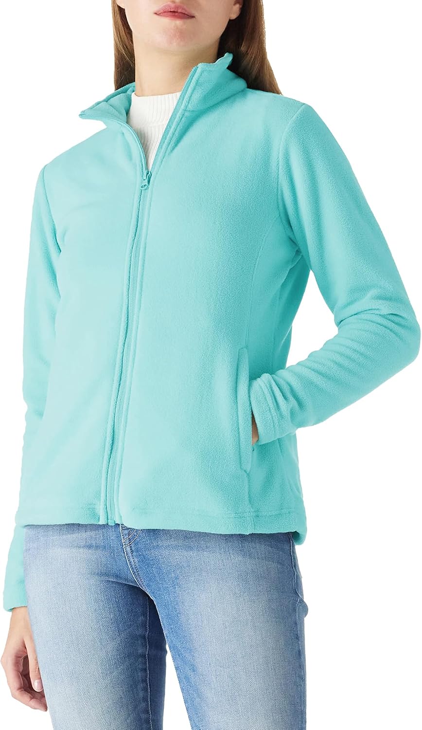Outdoor Ventures Women's Lightweight Warm Polar Fleece Jacket Zip Up
