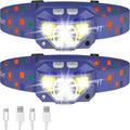 LHKNL Headlamp Flashlight, Lumen Bright Head Lamps LED Rechargeable-Blue