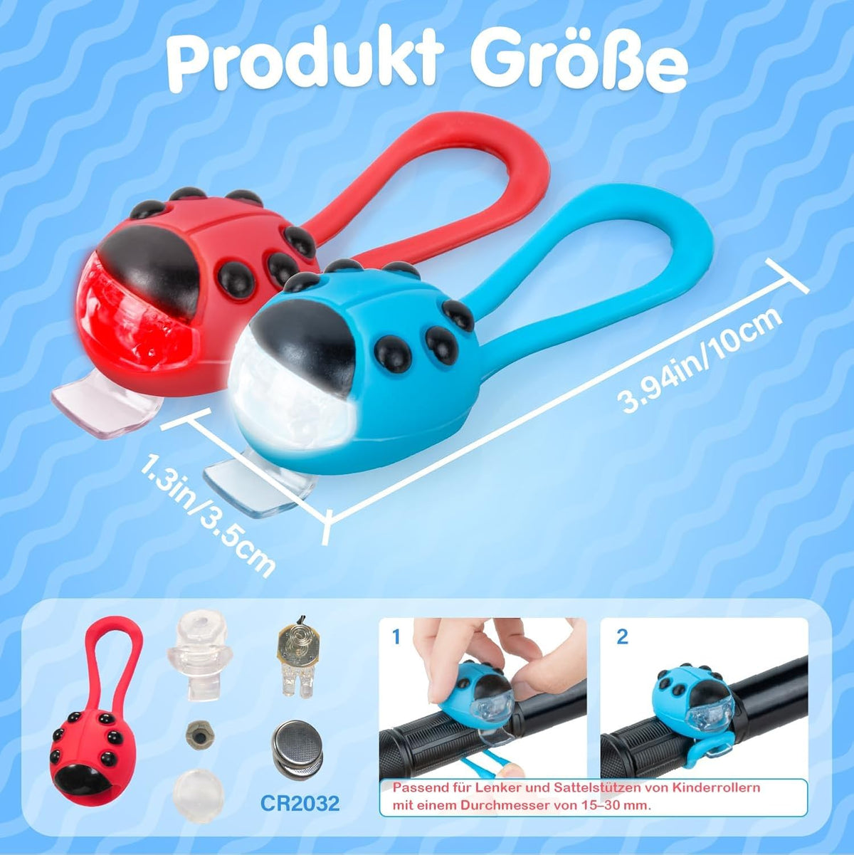 2 Pack Kid Bike Light, for Kids Scooter