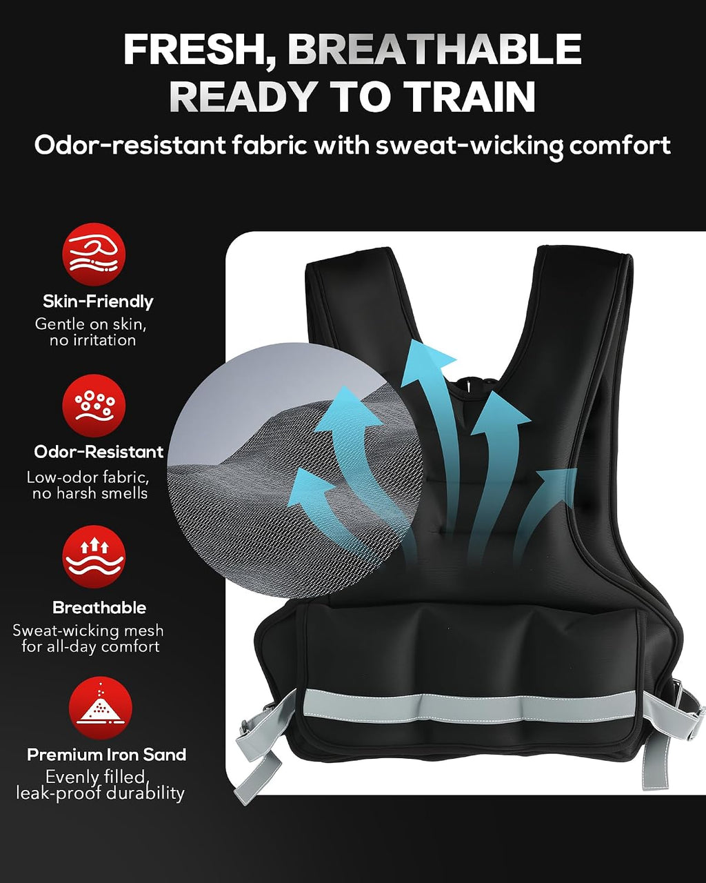 Weighted Vest for Women & Men with U-Shaped Breathable Design