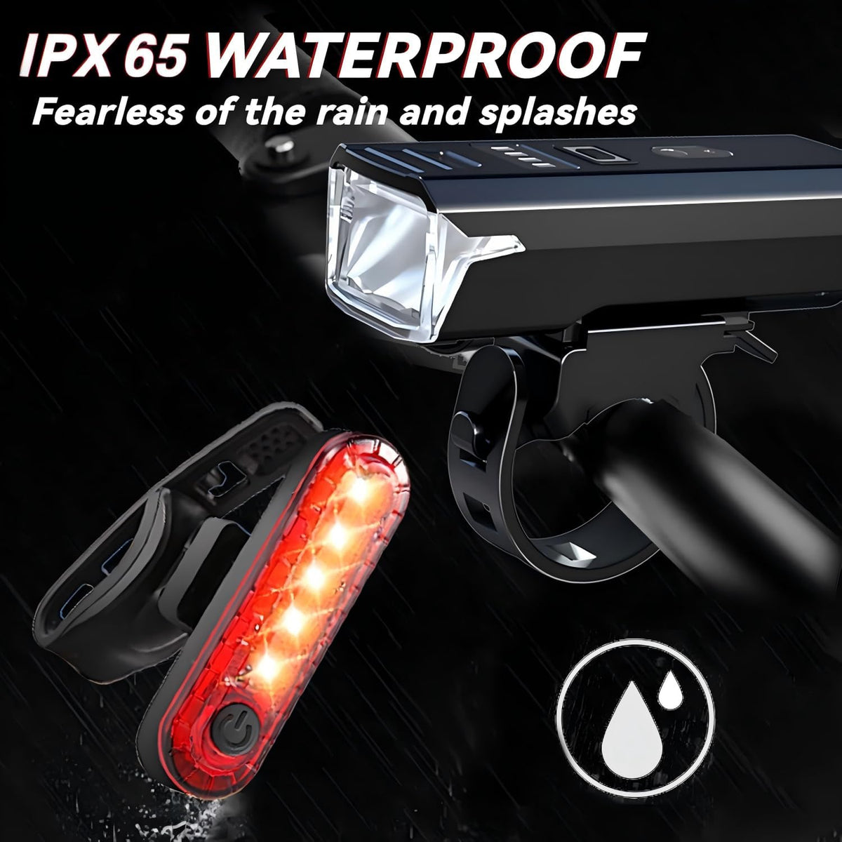 Bike Lights for Night Riding Super Bright High Lumens Bike Wheel Lights Front and Back USB Rechargeable Powerful IPX6 Waterproof Taillight Set for Road and Mountain