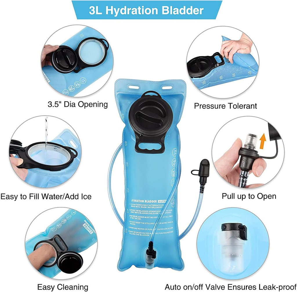 NOOLA Hydration Backpack with 3L Water Bladder, Tactical Pack for Hiking