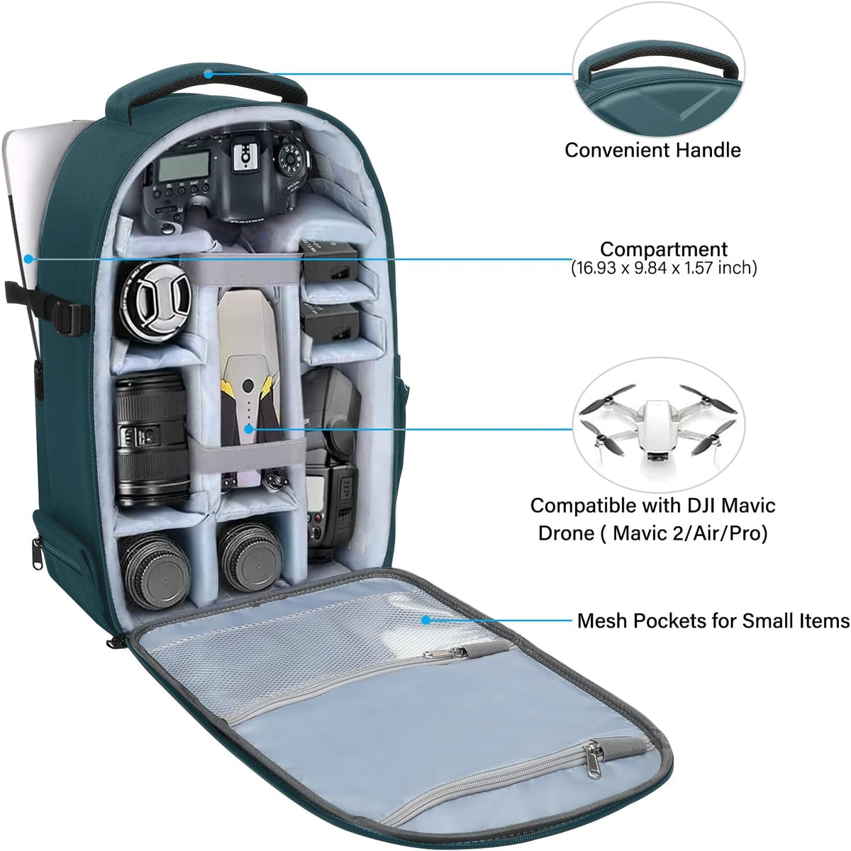 MOSISO Camera Backpack, Photography Camera Bag Waterproof Hardshell Case